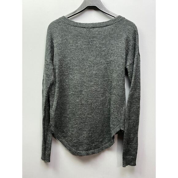 EXPRESS Sweater Womens small gray wool/mohair blend grommet Pullover Casual - Picture 2 of 7